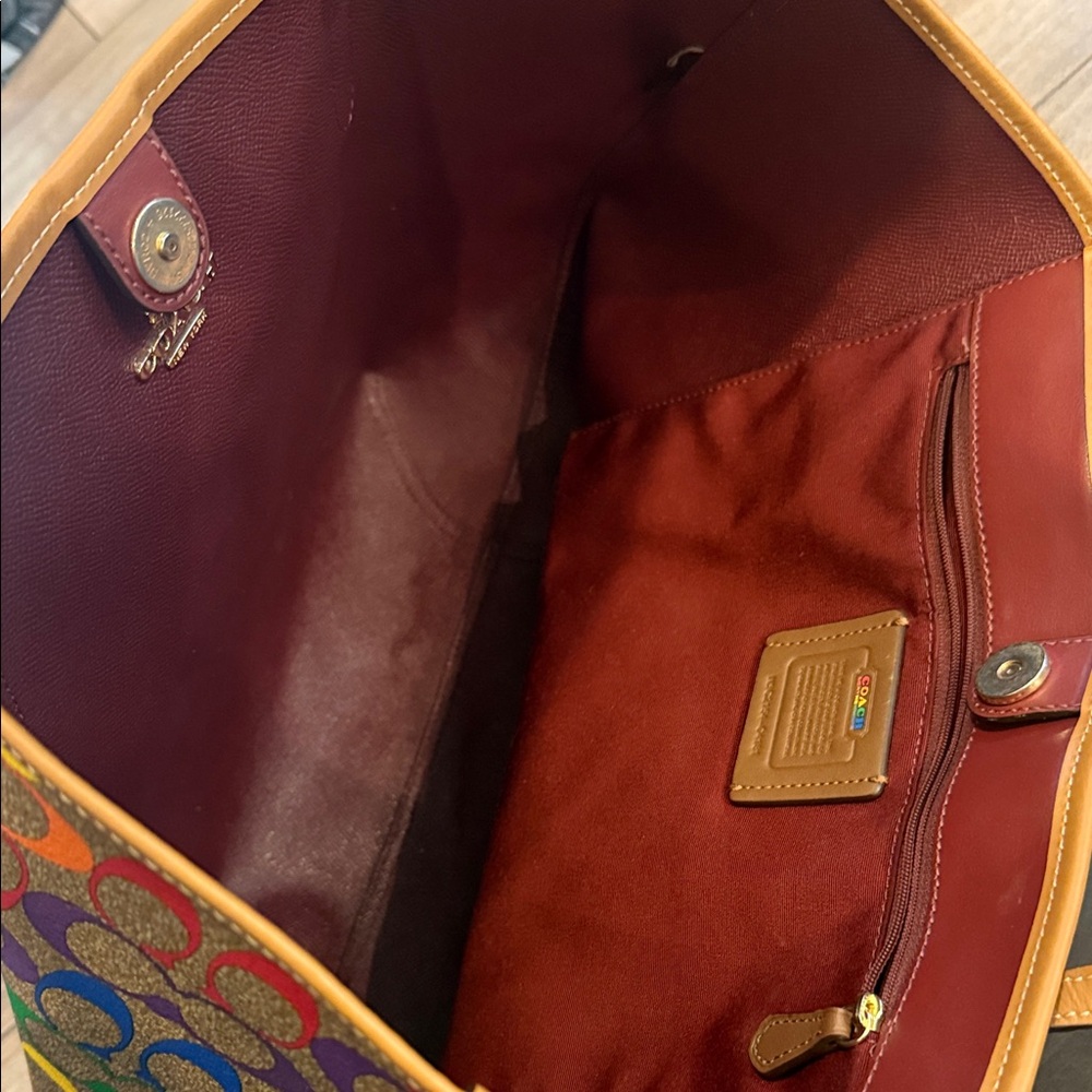 Coach Rainbow Signature Tote Bag - Picture 7 of 7